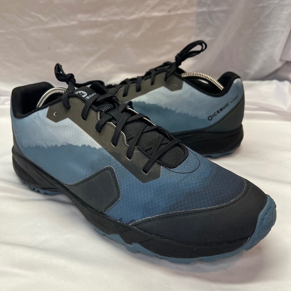 Icebug Pytho5‎ BUGrip Mens 11 Blue Black Studded Traction Trail Running Shoes